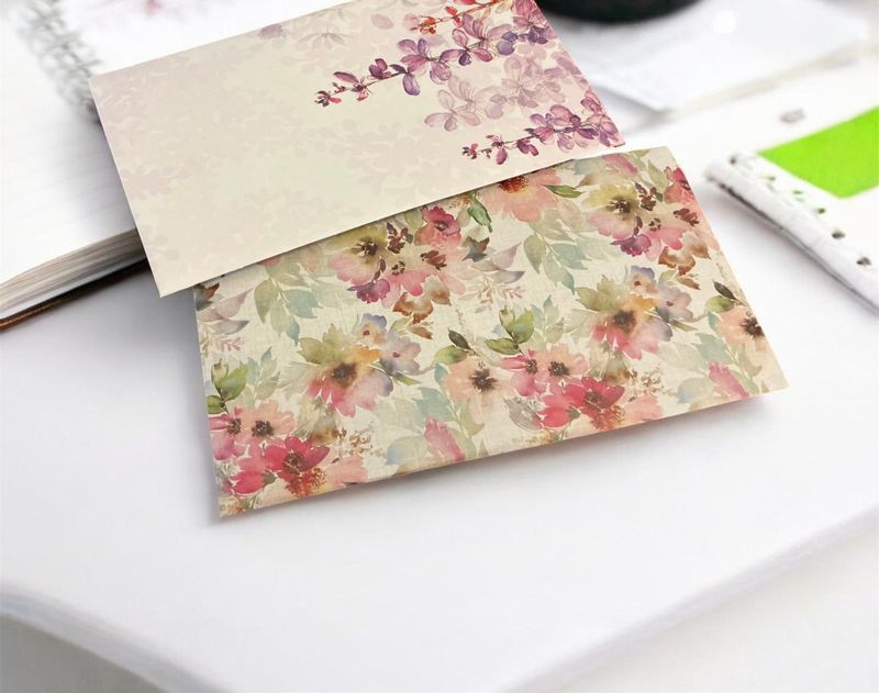 Flower patterned envelopes