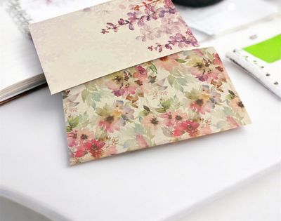 Flower patterned envelopes