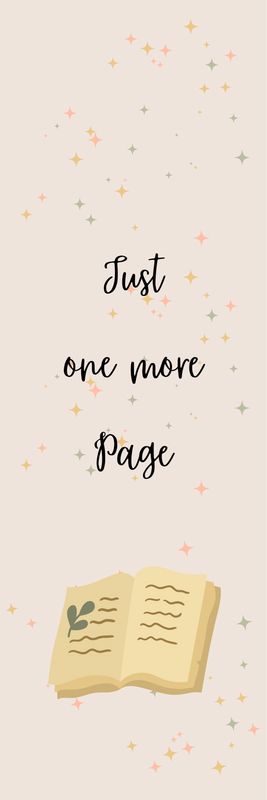 Just One More Page Bookmark
