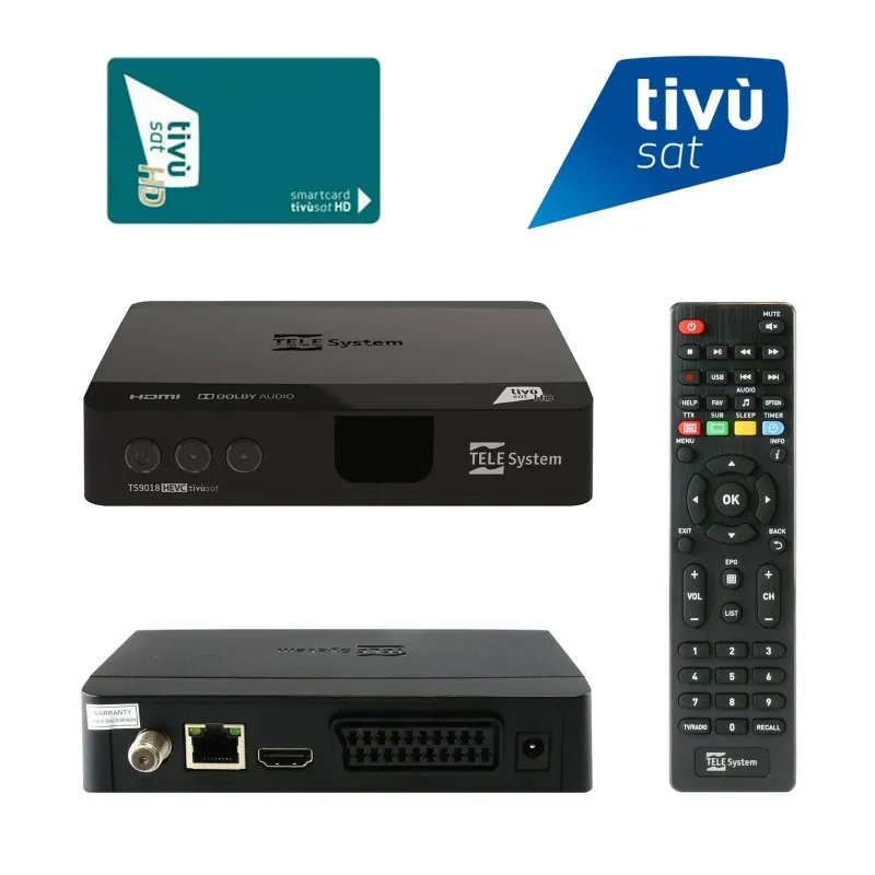 Telesystem TS9018 Full HD Sat-Receiver TivúSat+Karte