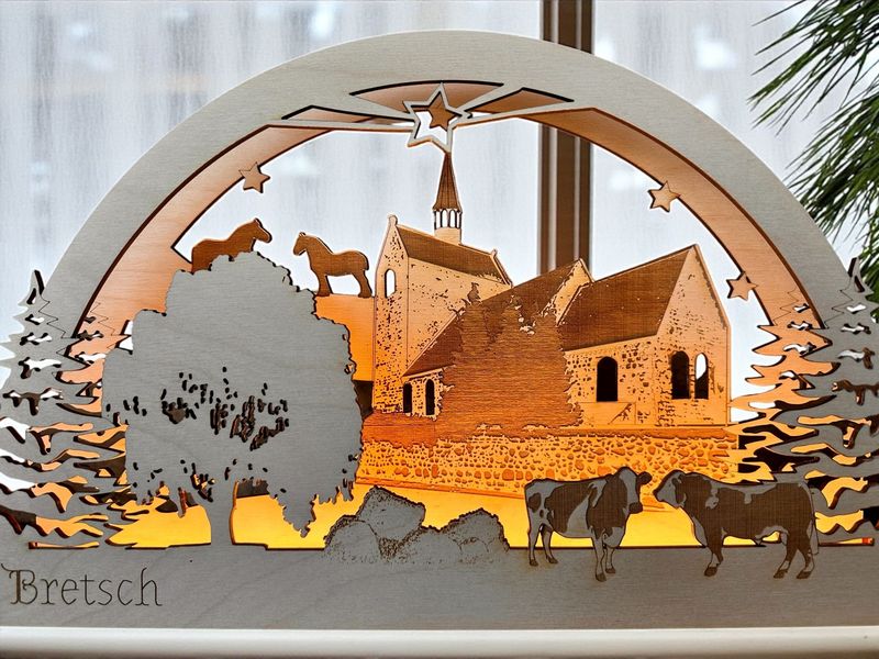 Schwibbogen „Bretsch“ mit LED-Beleuchtung