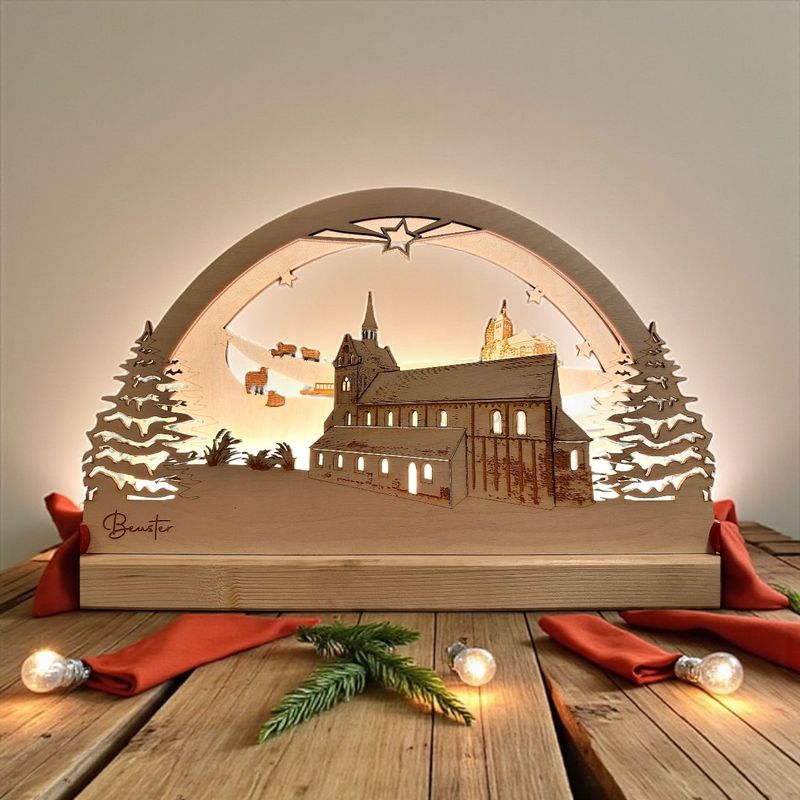 Schwibbogen „Beuster“ mit LED-Beleuchtung