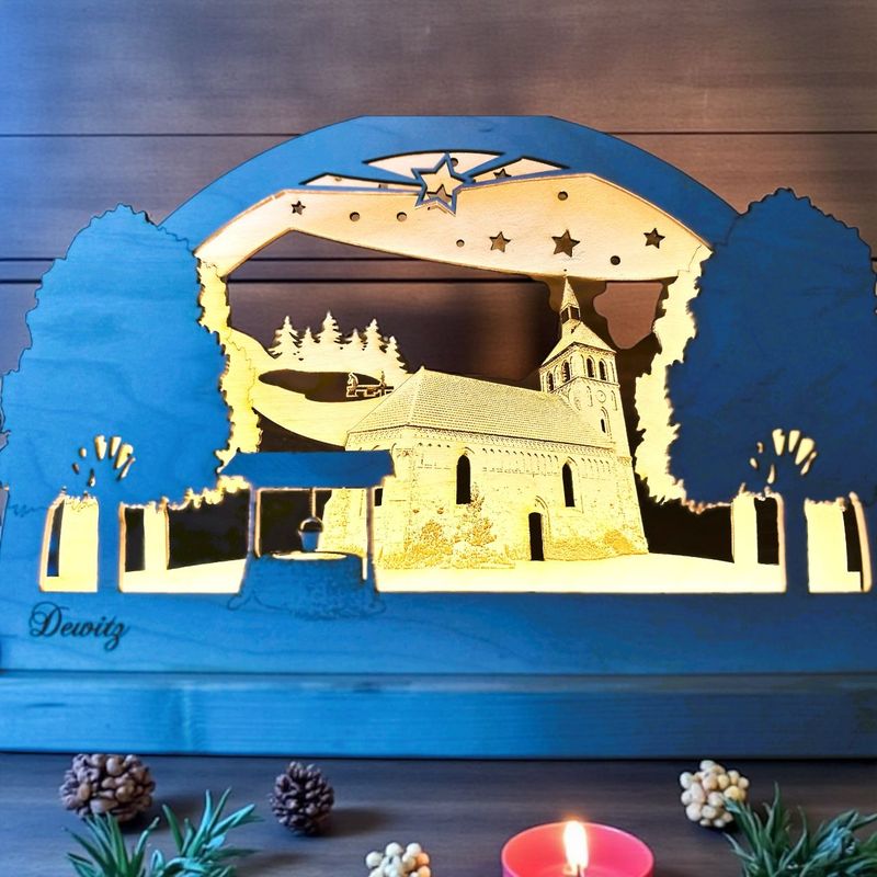 Schwibbogen „Dewitz“ mit LED-Beleuchtung