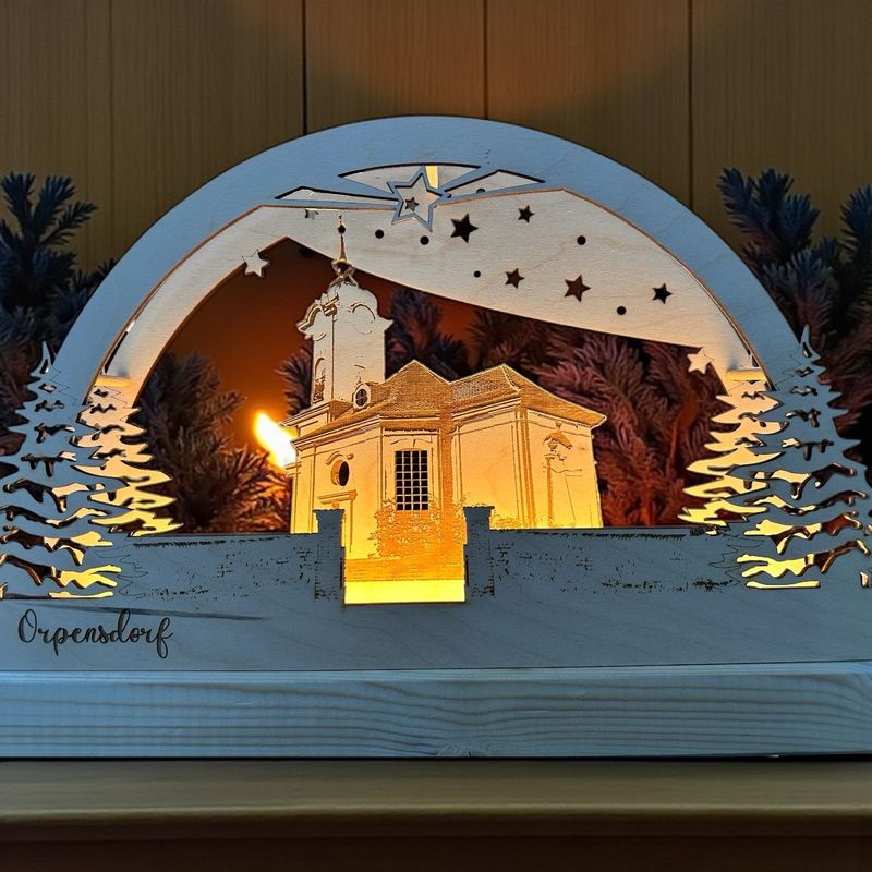 Schwibbogen „Orpensdorf“ mit LED-Beleuchtung