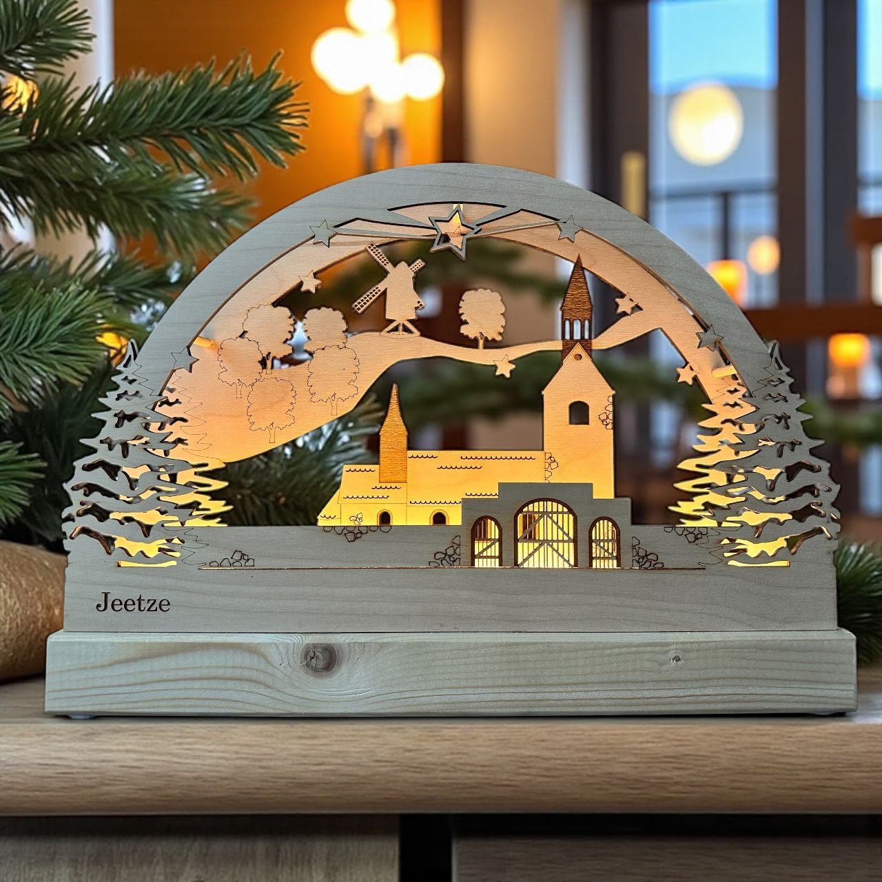 Schwibbogen „Jeetze“ mit LED-Beleuchtung