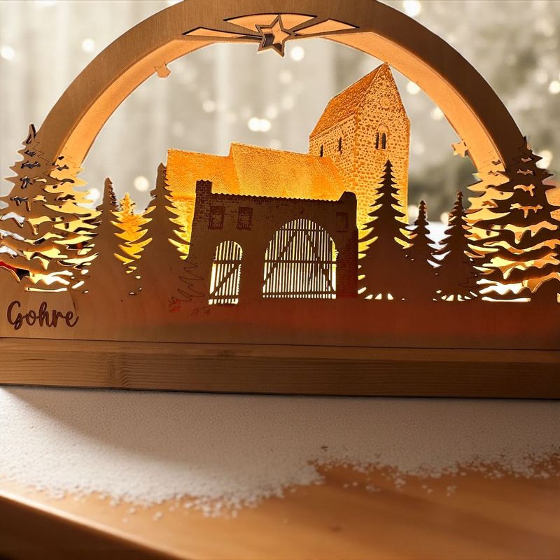 Schwibbogen „Gohre“ mit LED-Beleuchtung