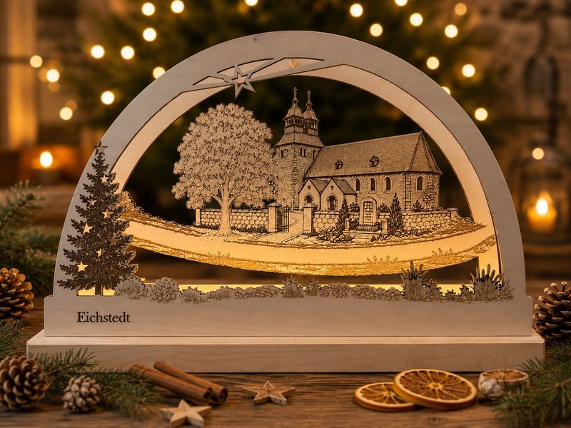 Schwibbogen „Eichstedt“ mit LED-Beleuchtung Schwibbogen „Eichstedt“ mit LED-Beleuchtung