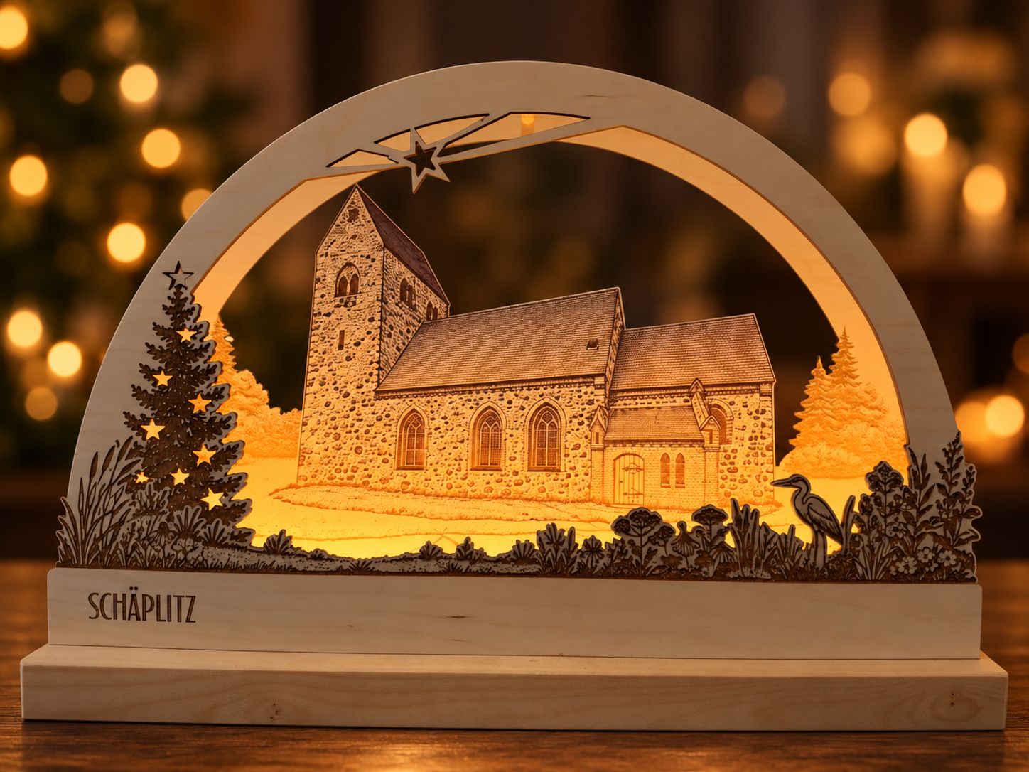 Schwibbogen „Schäplitz“ mit LED-Beleuchtung Schwibbogen „Schäplitz“ mit LED-Beleuchtung