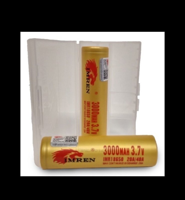 18650 batteries pk.of 2 by Imren