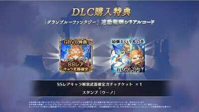 Granblue Fantasy Versus Djeeta Serial Code GBVS