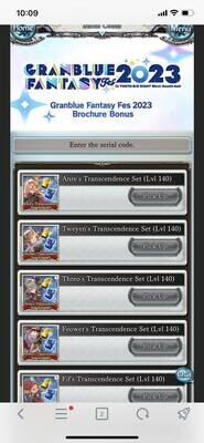 [Serial Code] Granfes2023 Eternal10 LV140 Uncap Set