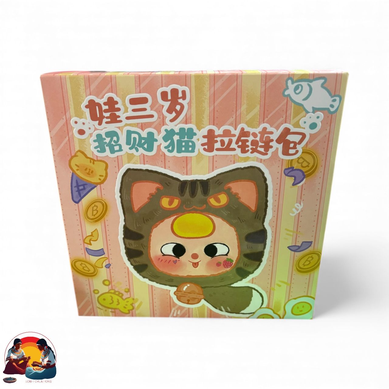 NEW Baby Three Fortune Cat Zipper Bag Blind Box – Collectible Surprise Bag
