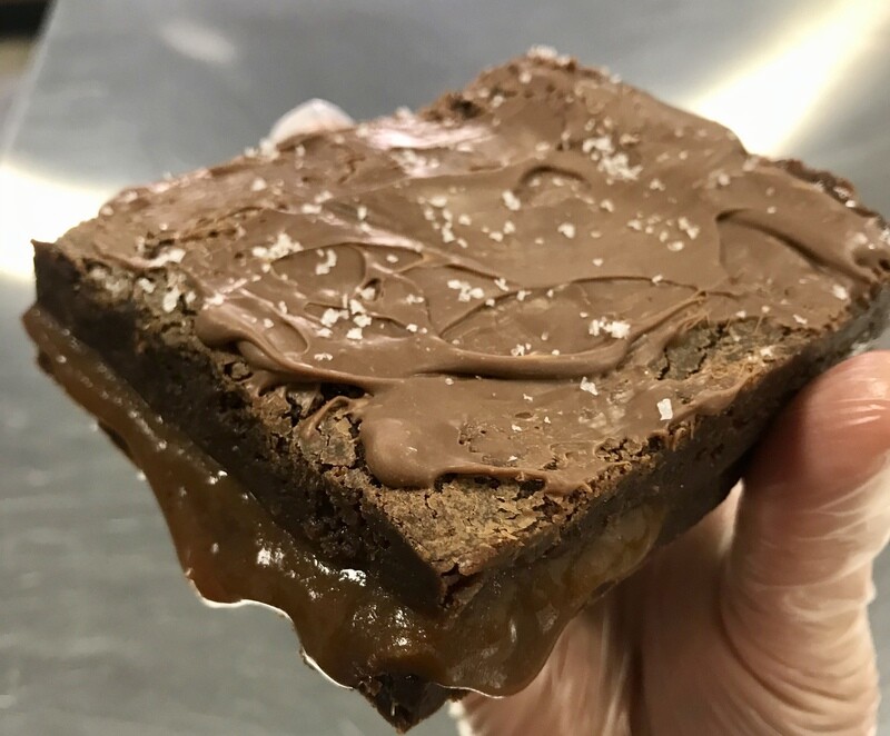 Sea Salt Caramel Filled Brownie