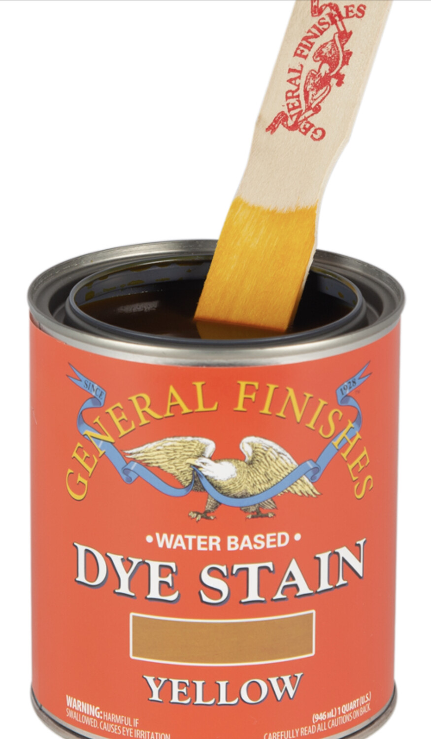 Dented Yellow Dye Stain Quart