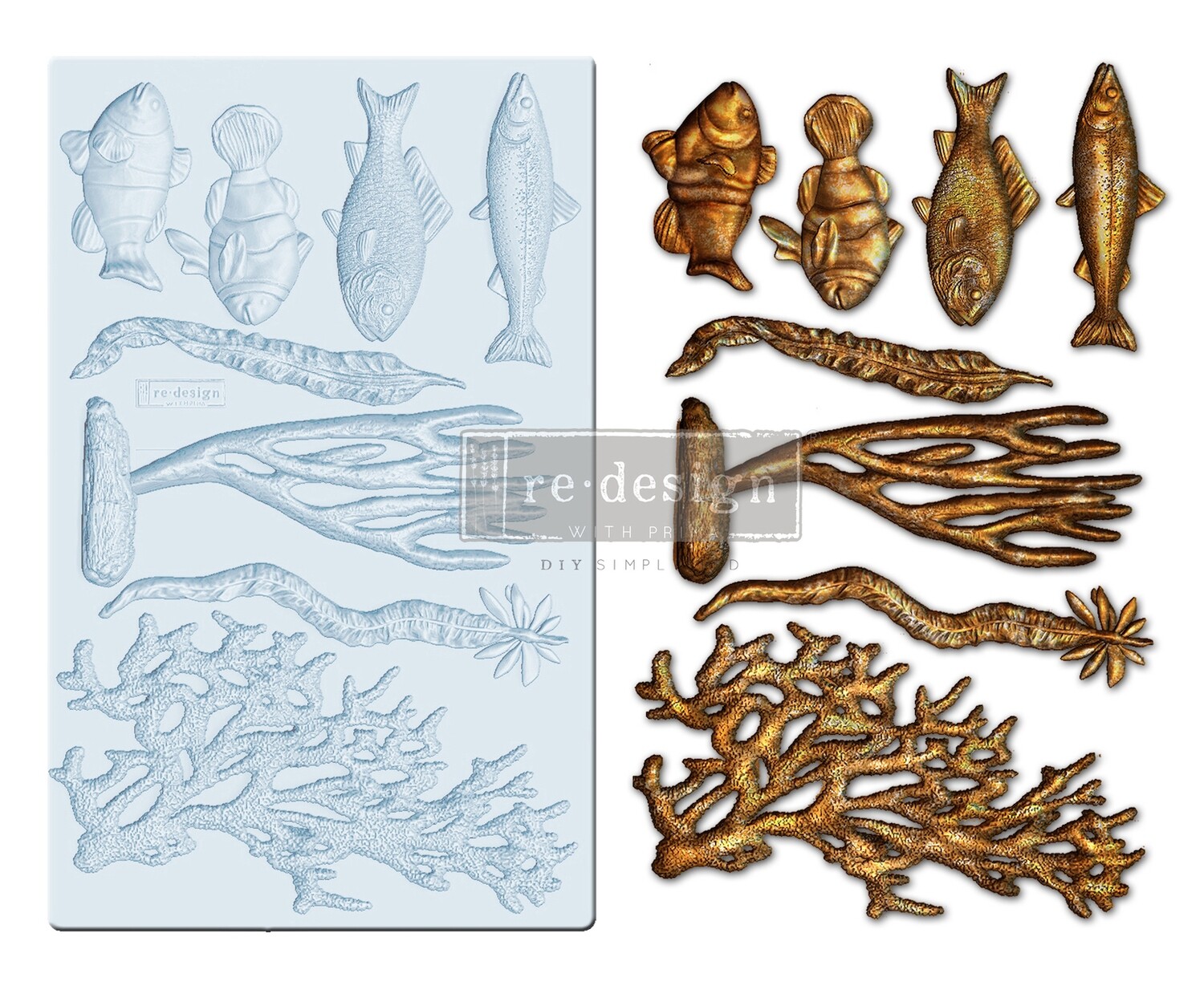 REDESIGN DECOR MOULDS® – CORAL REEF – 5″X8″, 8MM THICKNESS