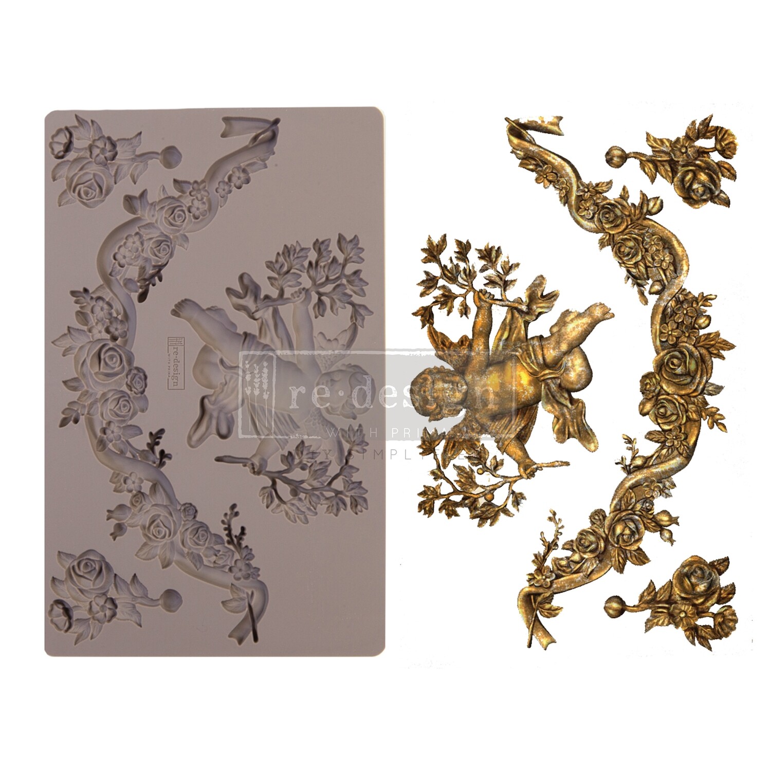 REDESIGN DECOR MOULDS® – DIVINE FLORAL – 5″ X 8″, 8MM THICKNESS