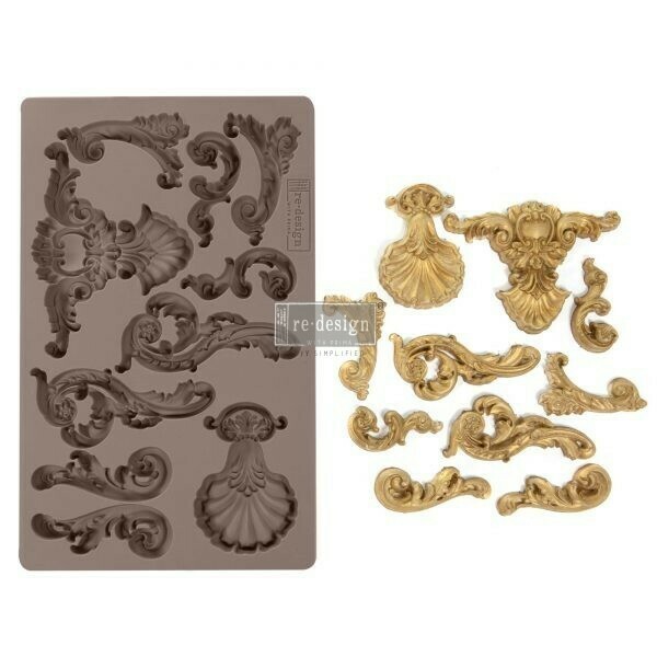 REDESIGN DÉCOR MOULDS® – OCEANICA FLOURISH 5″X 8″ 12MM THICKNESS