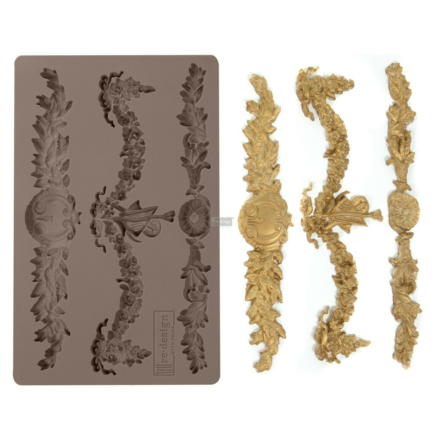 REDESIGN DÉCOR MOULDS® -GLORIOUS GARLAND 5″X 8″ 8 MM THICKNESS