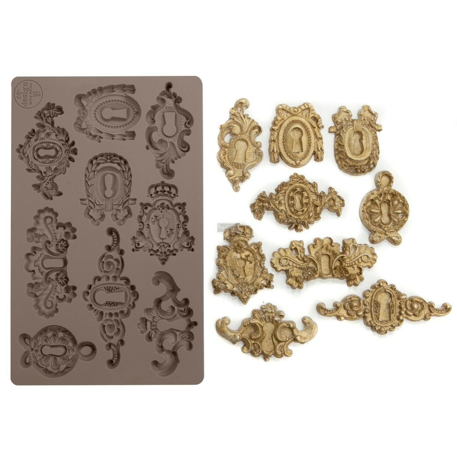 REDESIGN DÉCOR MOULDS® -GRANDEUR KEYHOLES 5″X 8″ 8 MM THICKNESS