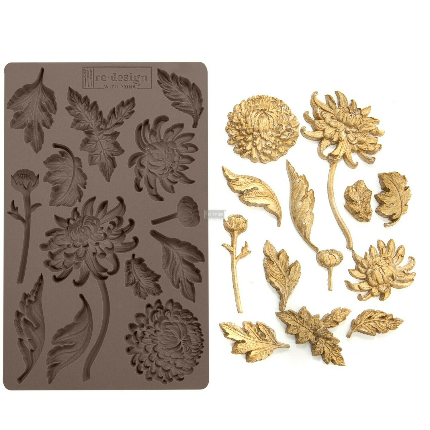 REDESIGN DÉCOR MOULDS®- BOTANIST FLORAL 5″X 8″ 8 MM THICKNESS