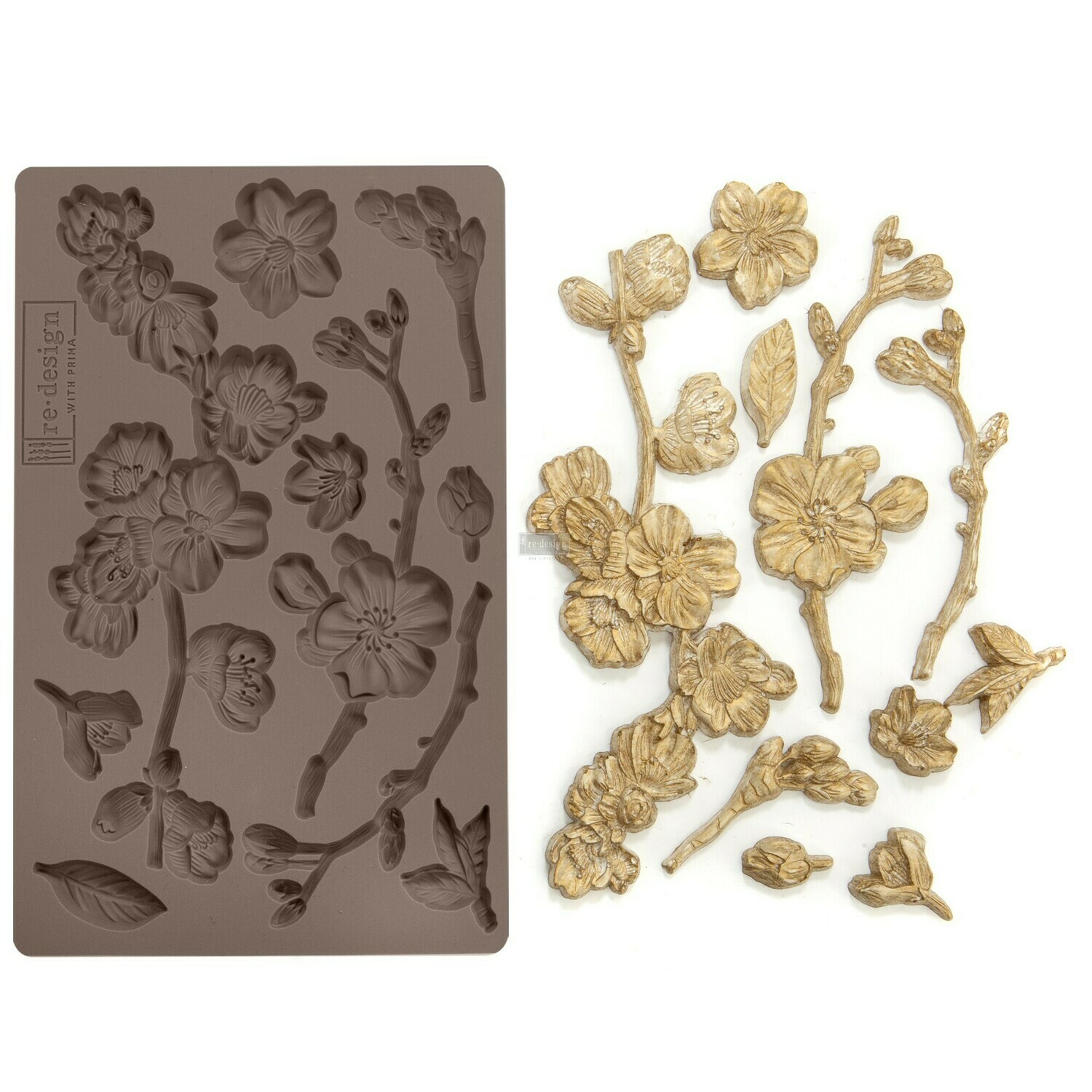 REDESIGN DÉCOR MOULDS®- CHERRY BLOSSOMS 5″X 8″ 8 MM THICKNESS