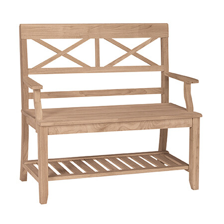 Double X Back Bench