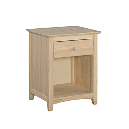 Lancaster 1-Drawer Nightstand with Solid wood panel sides &amp; full extension drawer glides