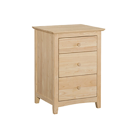 Lancaster 3-Drawer Hideaway Nightstand. Comes with electrical strip