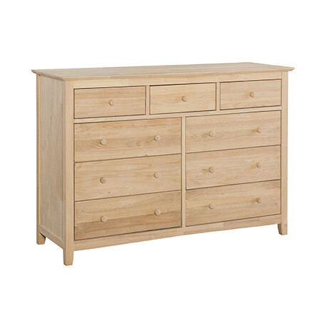 Lancaster 9-Drawer Dresser. Solid wood panel sides &amp; full extension drawer glides