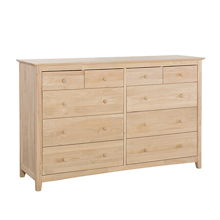 Lancaster 10-Drawer Dresser. Solid wood panel sides &amp; full extension drawer glides