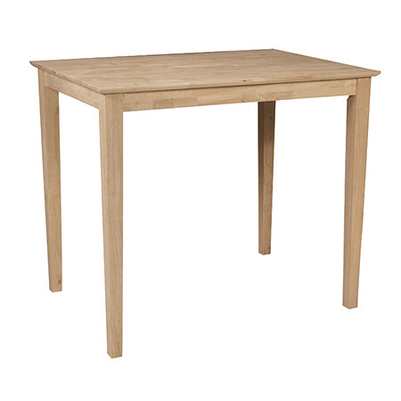 Rectangle Table (top only) / Shaker Legs Reverse bevel edge, Also available T-330T, T-336T, T-342T, T-30S, T-42S legs