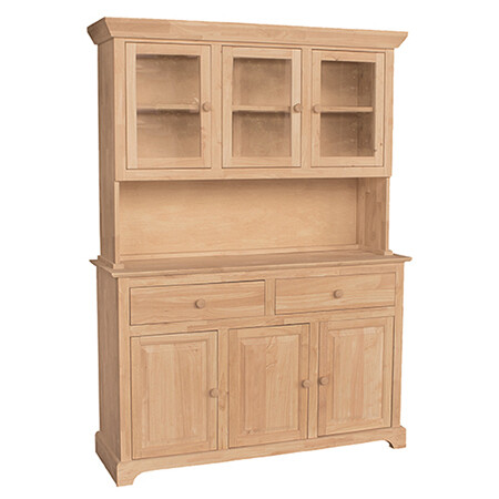 3 Door Hutch (shown w/B-3 which is sold separately)
Hidden hinges, glass shelves, &amp; lights