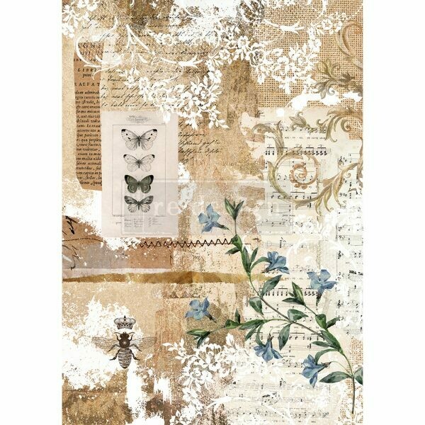 DÉCOR RICE PAPER – Botanical Sonata - 11.5&quot; x 16.25&quot;