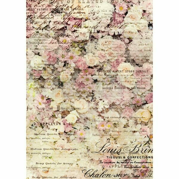 DÉCOR RICE PAPER – Floral &amp; Dream - 11.5&quot; x 16.25&quot;