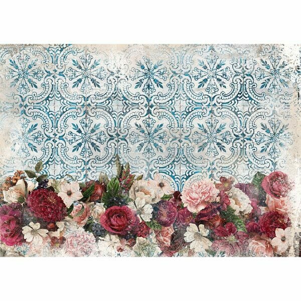 DÉCOR RICE PAPER – Burgundy Woods - 11.5&quot; x 16.25&quot;