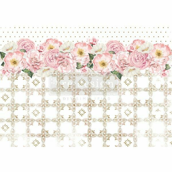 DÉCOR RICE PAPER – Tranquil Bloom - 11.5&quot; x 16.25&quot;