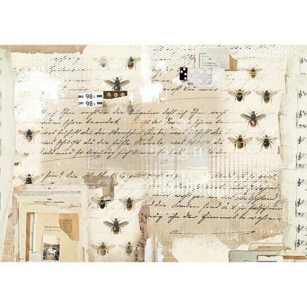 DÉCOR RICE PAPER – Mysterious Notes - 11.5&quot; x 16.25&quot;