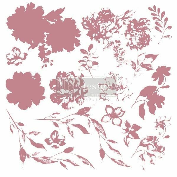 Decor Clear-Cling Stamp - Sweet Blossoms - 12x12