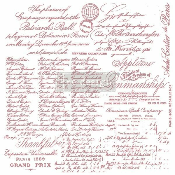 Decor Clear-Cling Stamp - Handwritten Note - 12x12