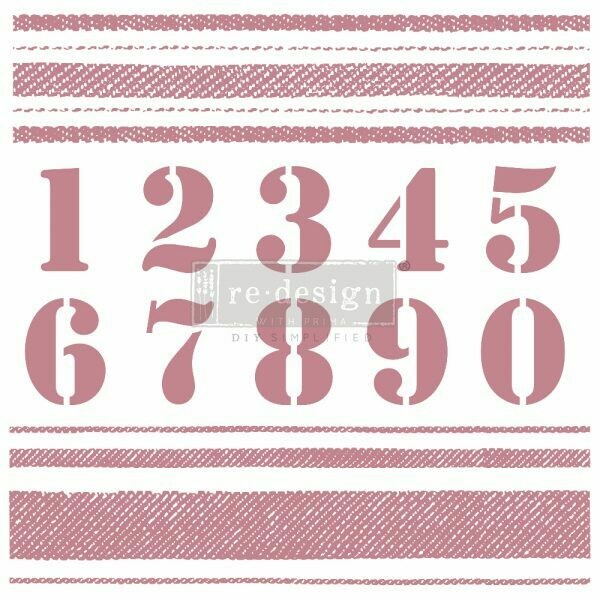 Decor Clear-Cling Stamp - Stripes - 12x12