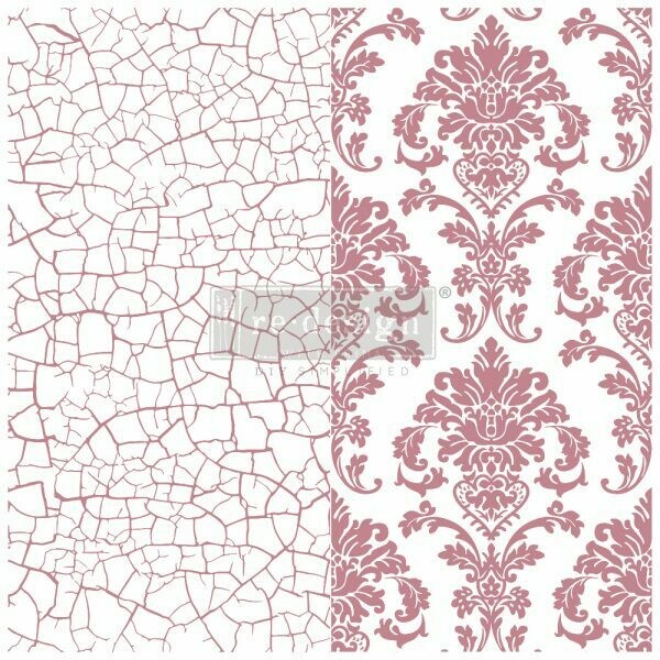 Decor Clear-Cling Stamp - Imperial Crackle - 12x12