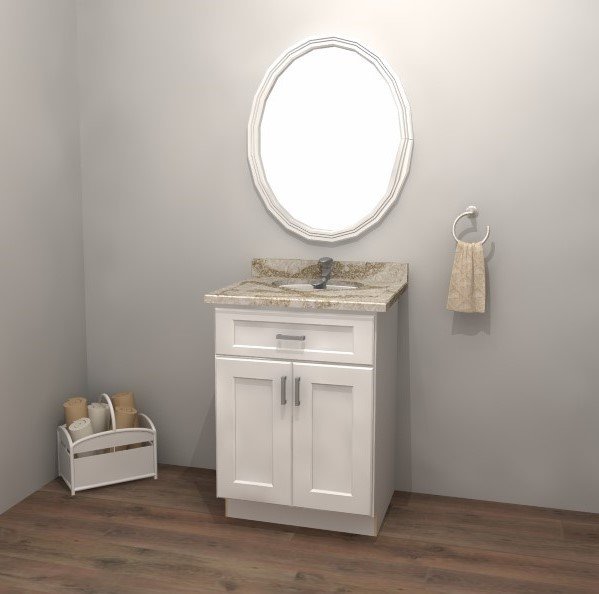 Vanity Sink Base Cabinet - 24&quot;W x 21&quot;D x 34 1/2&quot;H