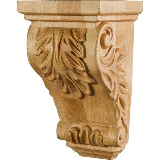 Acanthus Cherry Corbel - 3&quot; x 2 1/2&quot; x 5&quot;