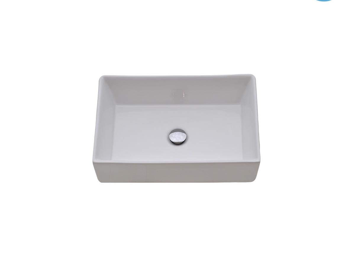 Top Mounted White Porcelain Bathroom Vanity Sink - 24 x 16