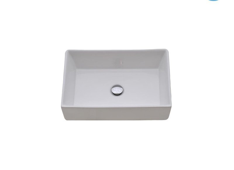 Top Mounted White Porcelain Bathroom Vanity Sink - 24 x 16