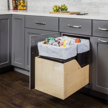 35 Quart Double Pullout Waste Container System