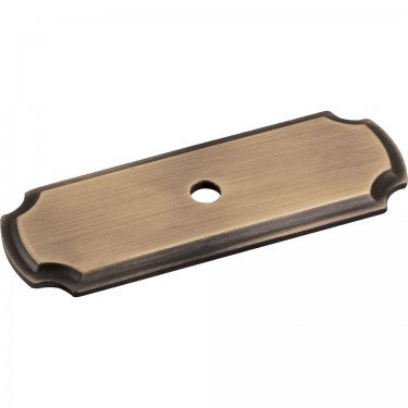 Cabinet Knob Backplate B812, Finishes: Antique Brushed Satin Brass