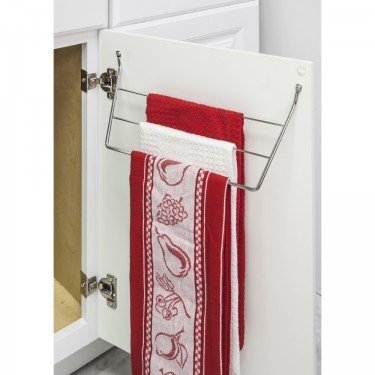 Polished Chrome Door Mount 3-Tier Dishcloth Rack