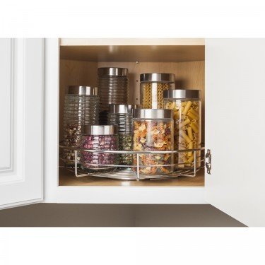 18&quot; Polished Chrome Single Shelf Lazy Susan