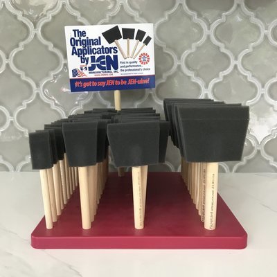 Jen Poly Foam Brushes- Retail Brush Display
